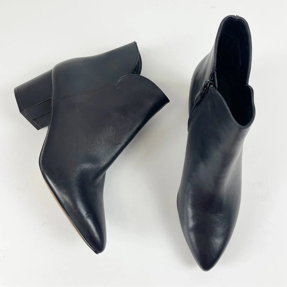 NEW Cole Haan Elyse Booties Boots Black Leather Shoe Womens Size 6 B - Picture 1 of 13